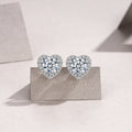 Heart Radiance Moissanite Stud Earrings