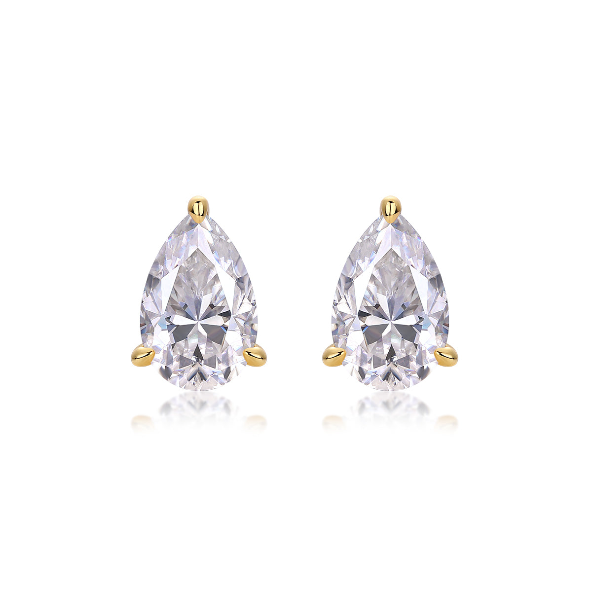 Leaf Drop Stud Earrings