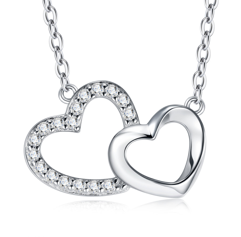 Eternal Double Heart Moissanite Necklace