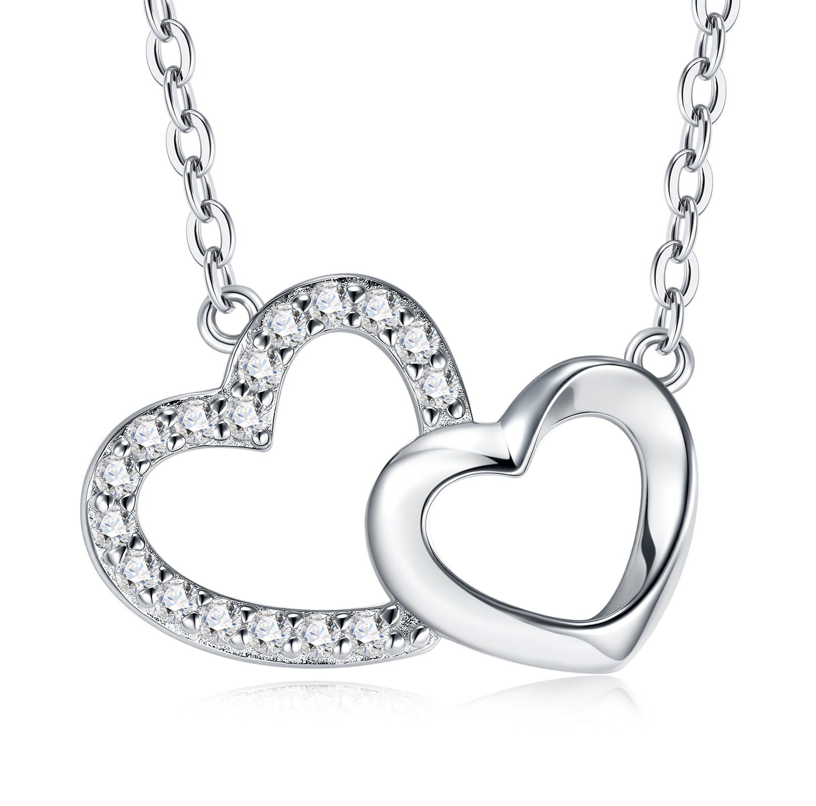 Eternal Double Heart Moissanite Necklace