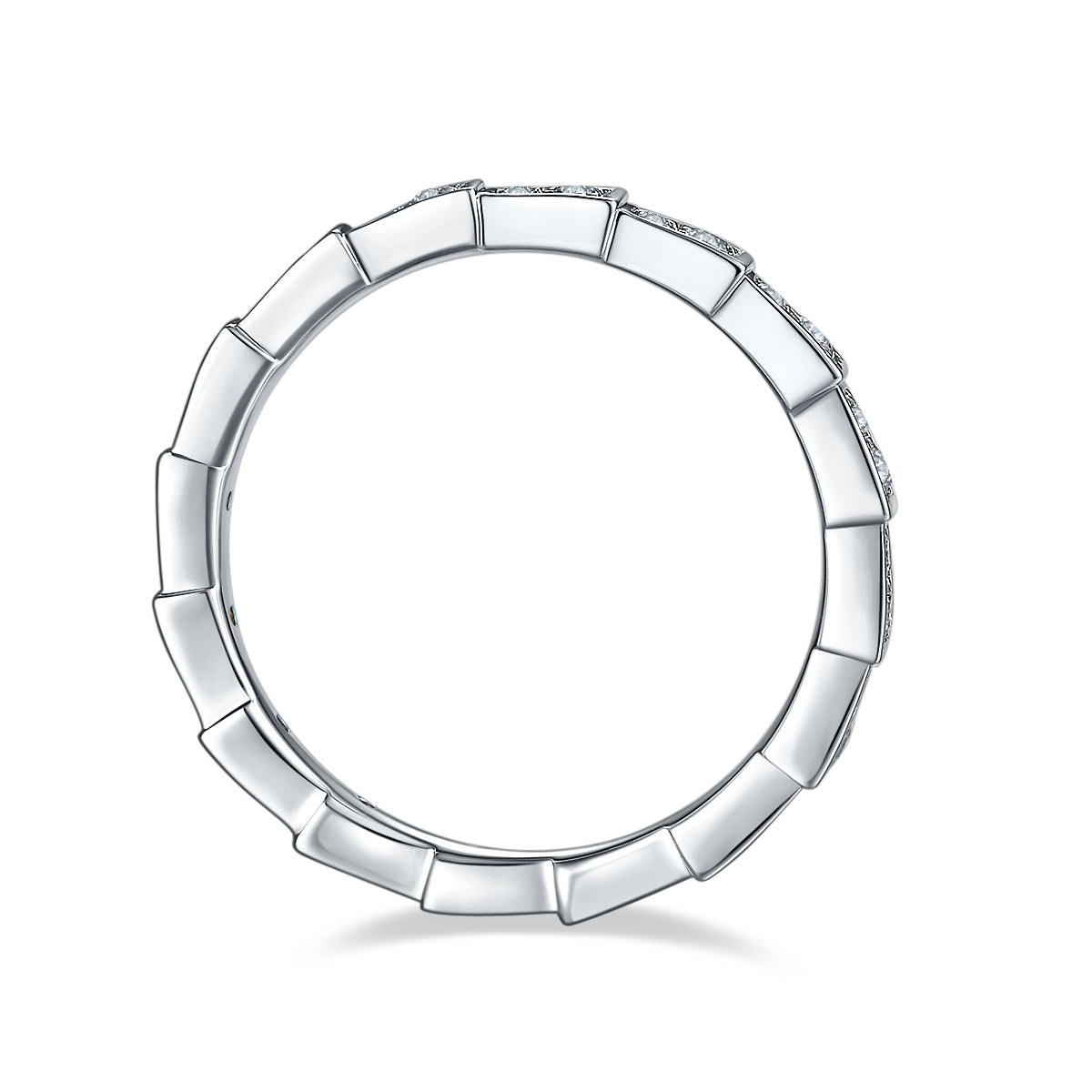 Segment Glow Moissanite Band Ring