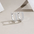 Luna Edge Moissanite Hoop Earrings