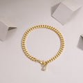 Golden Link Drop Bracelet