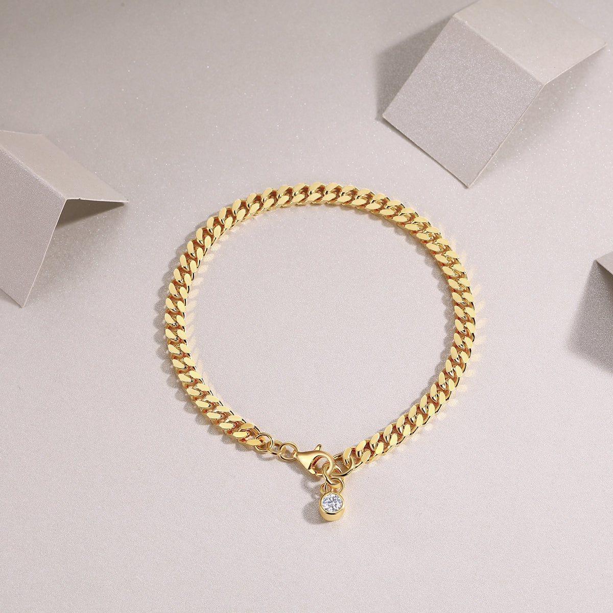 Golden Link Drop Bracelet
