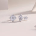Lucky Clover Moissanite Stud Earrings