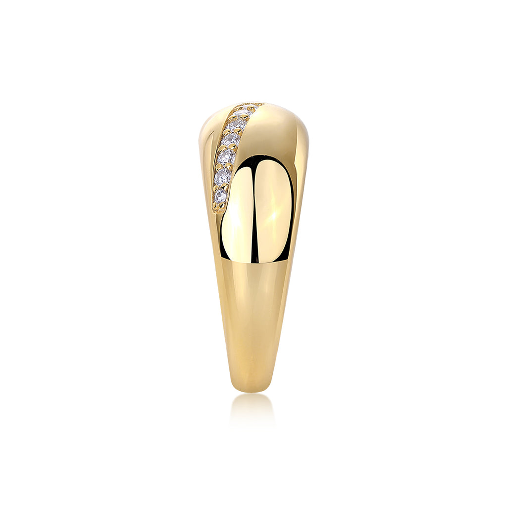 Golden Flow Moissanite Ring