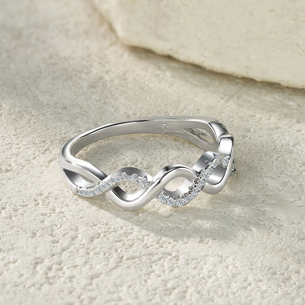 Eternal Wave Moissanite Ring
