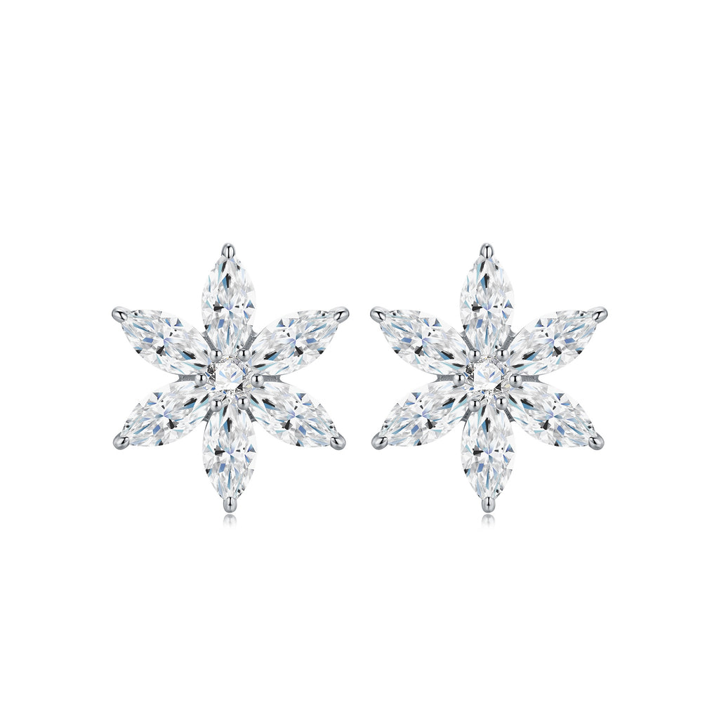 Starlight Bloom Moissanite Earrings