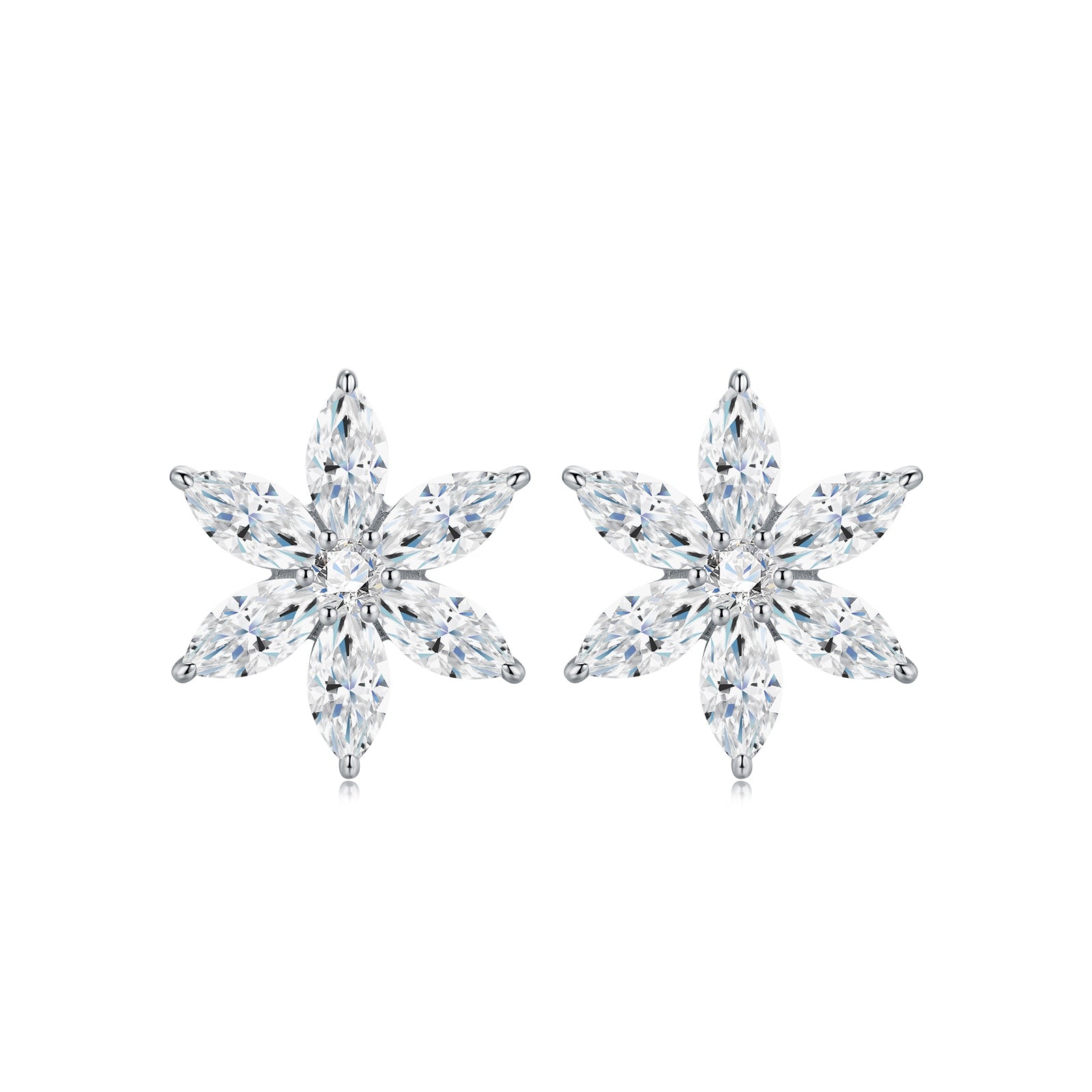 Starlight Bloom Moissanite Earrings