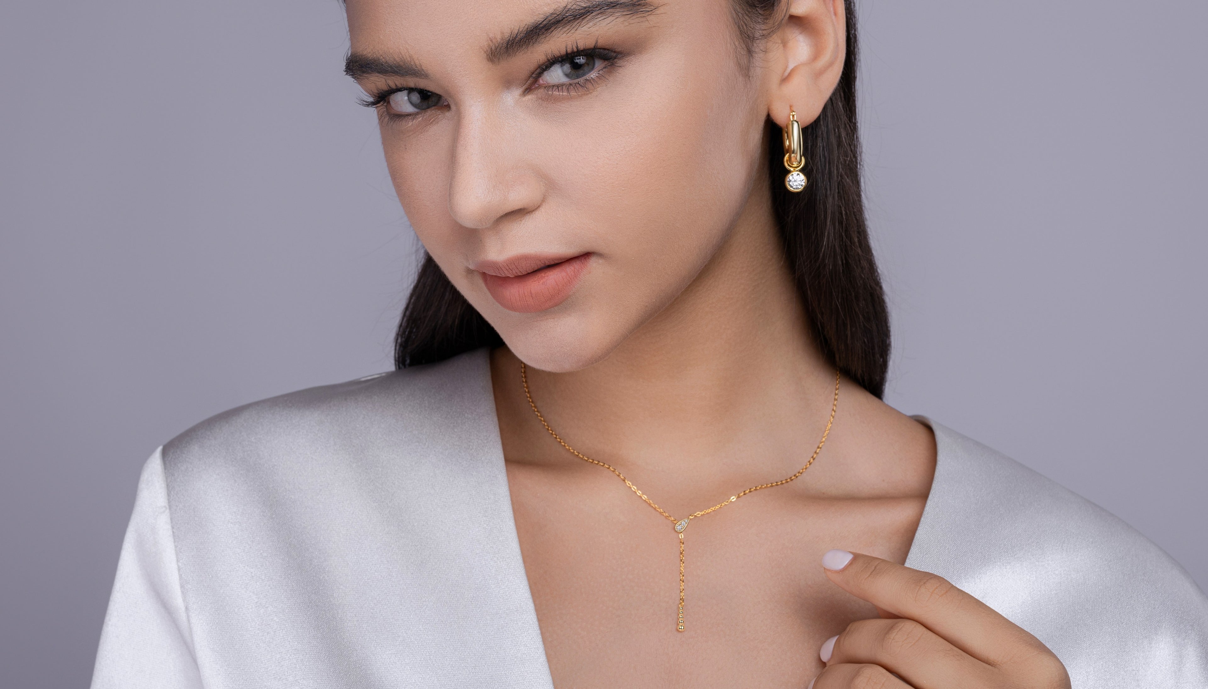 Starlight Convergence Y-Drop Necklace