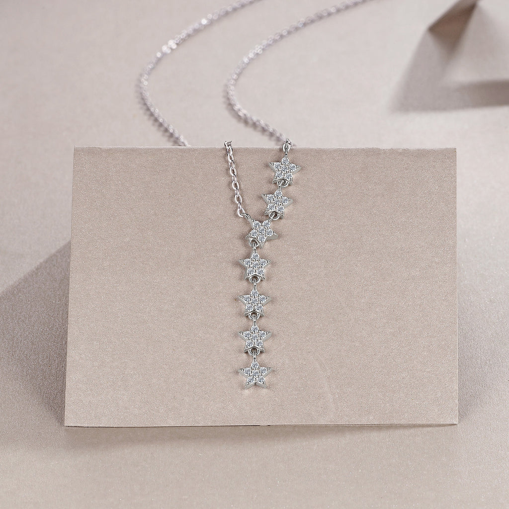 Starlight Drop Moissanite Necklace