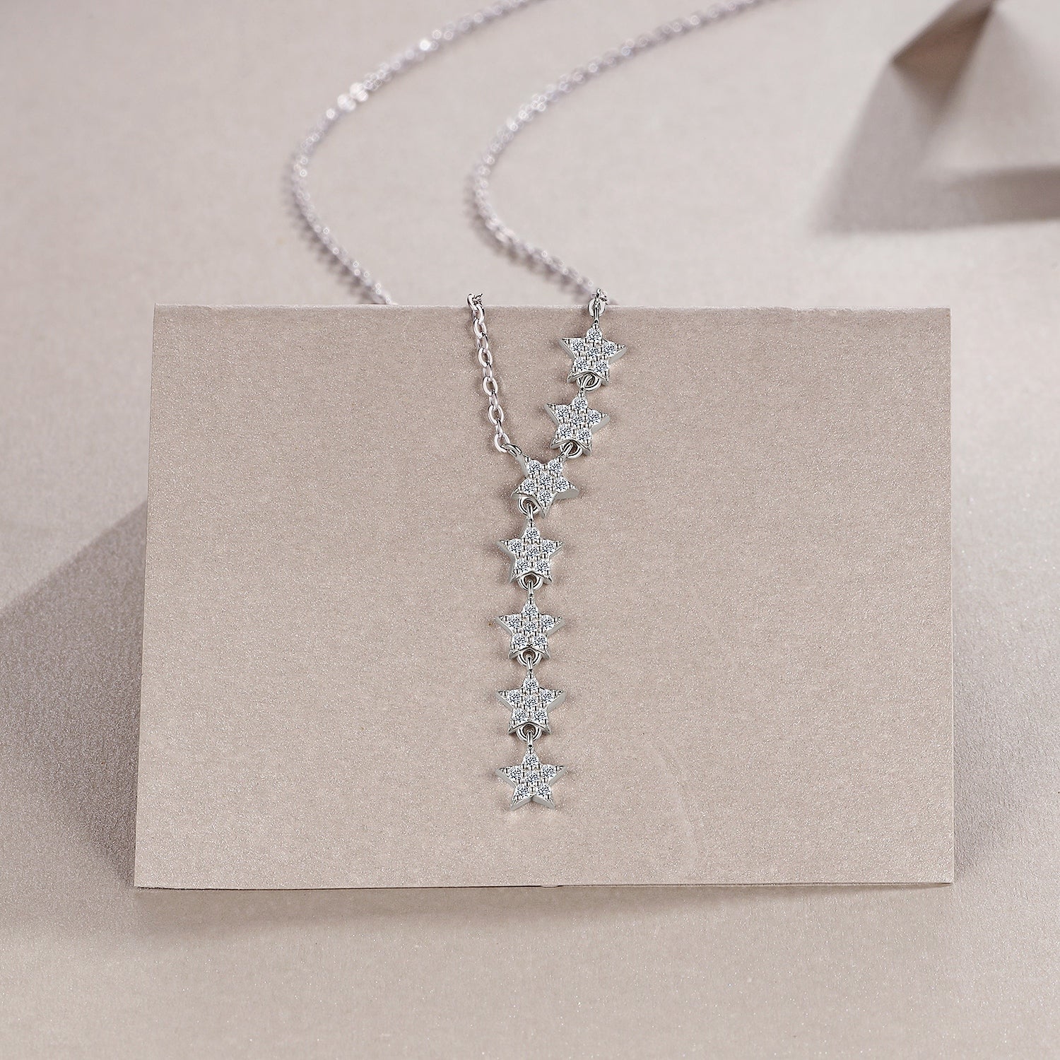 Starlight Drop Moissanite Necklace