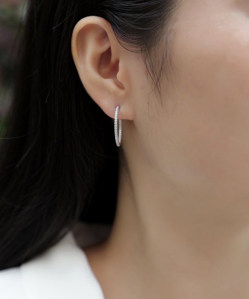 Ribbon Hoop Earrings