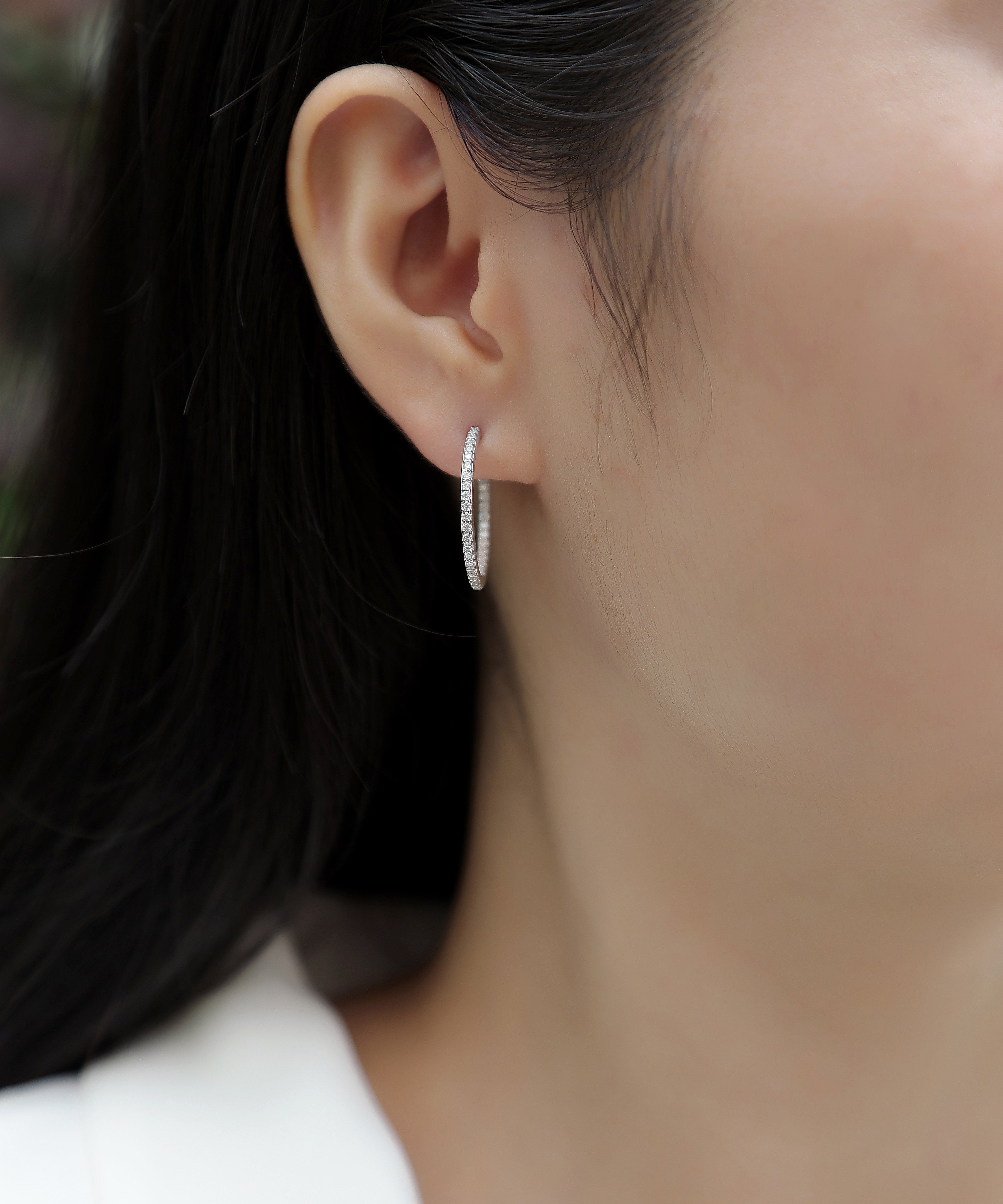 Ribbon Hoop Earrings