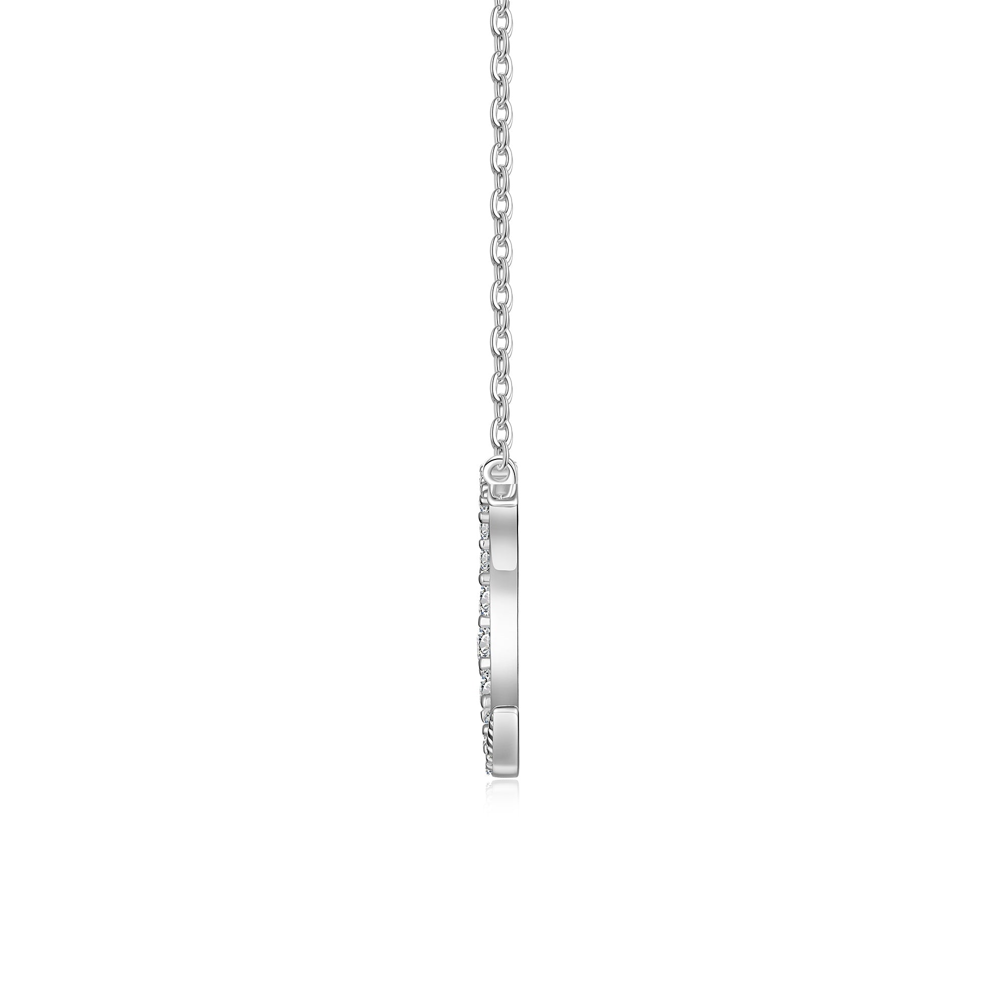 Celestial Crescent Moissanite Necklace