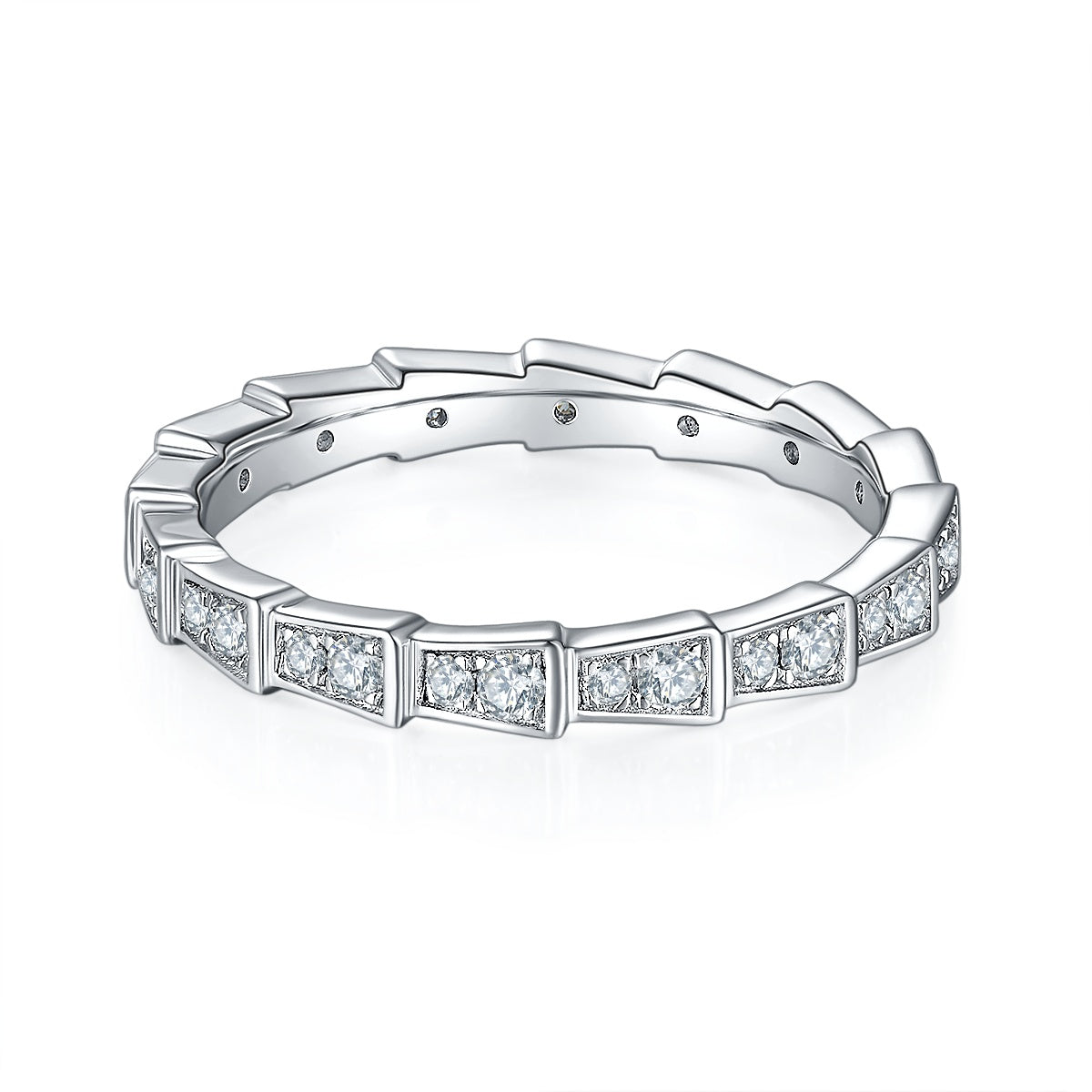 Segment Glow Moissanite Band Ring