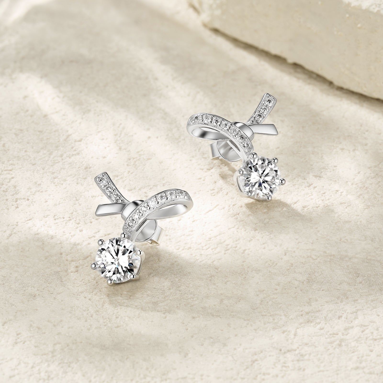 Eternal Bow Moissanite Earrings