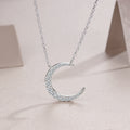 Celestial Crescent Moissanite Necklace