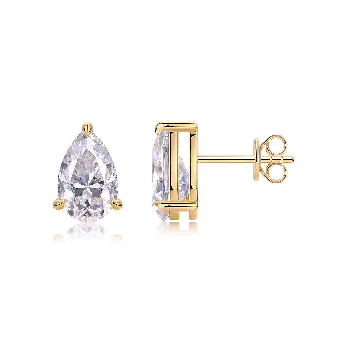 Leaf Drop Stud Earrings