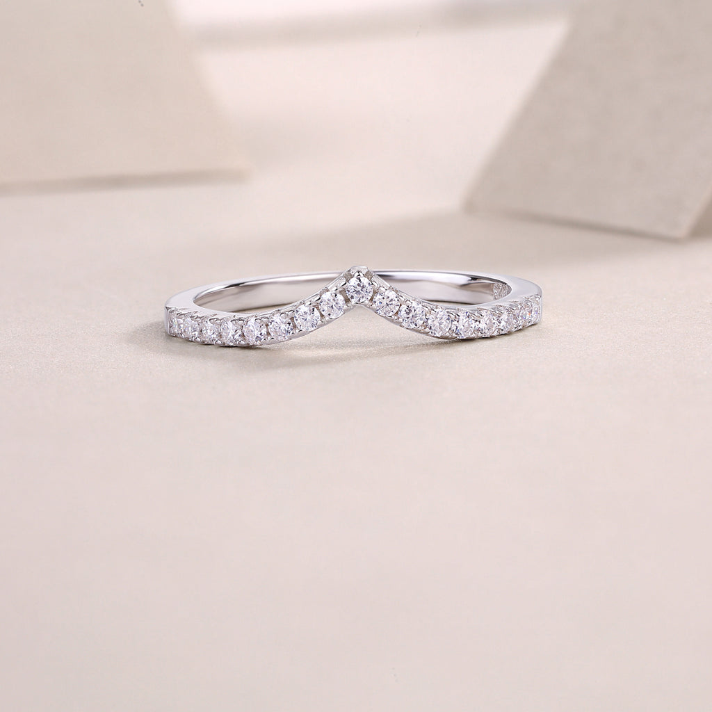 Embrace Curve Moissanite Ring