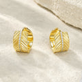 Golden Wave Moissanite Hoop Earrings