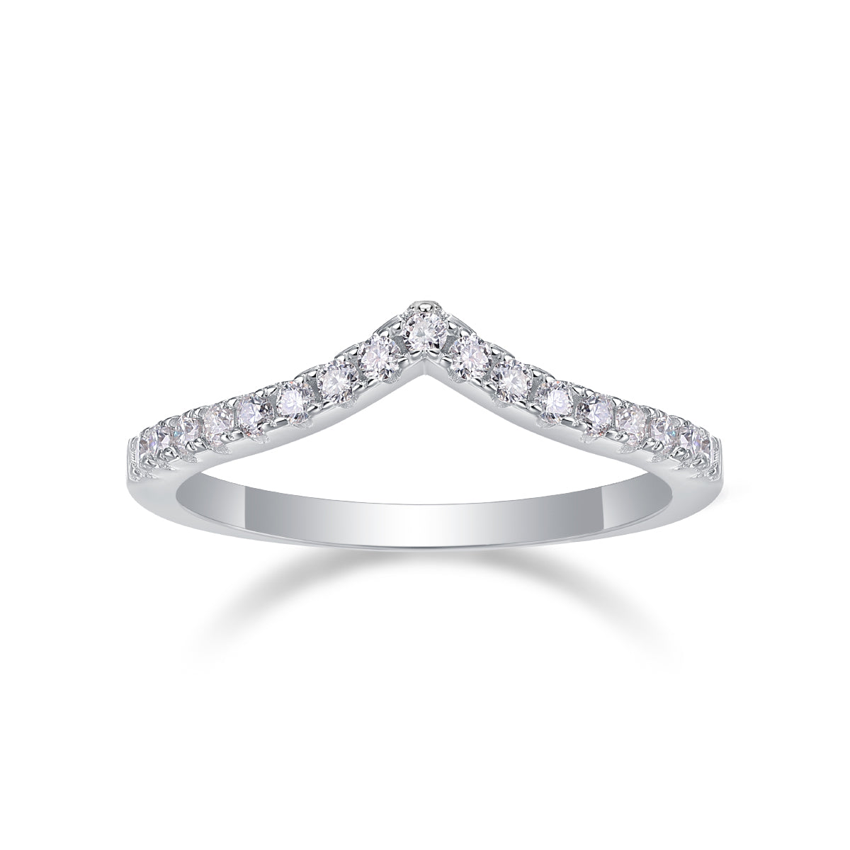 Embrace Curve Moissanite Ring