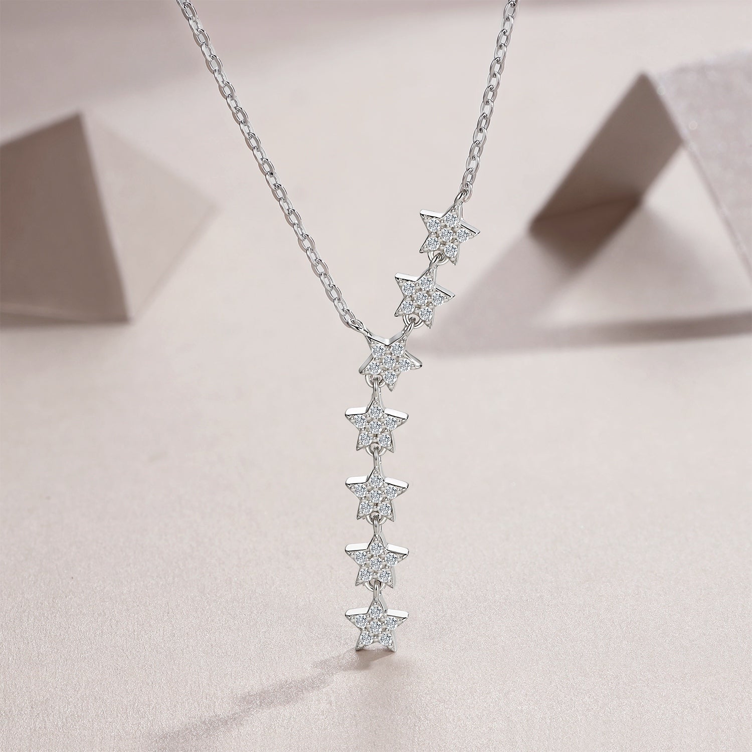 Starlight Drop Moissanite Necklace