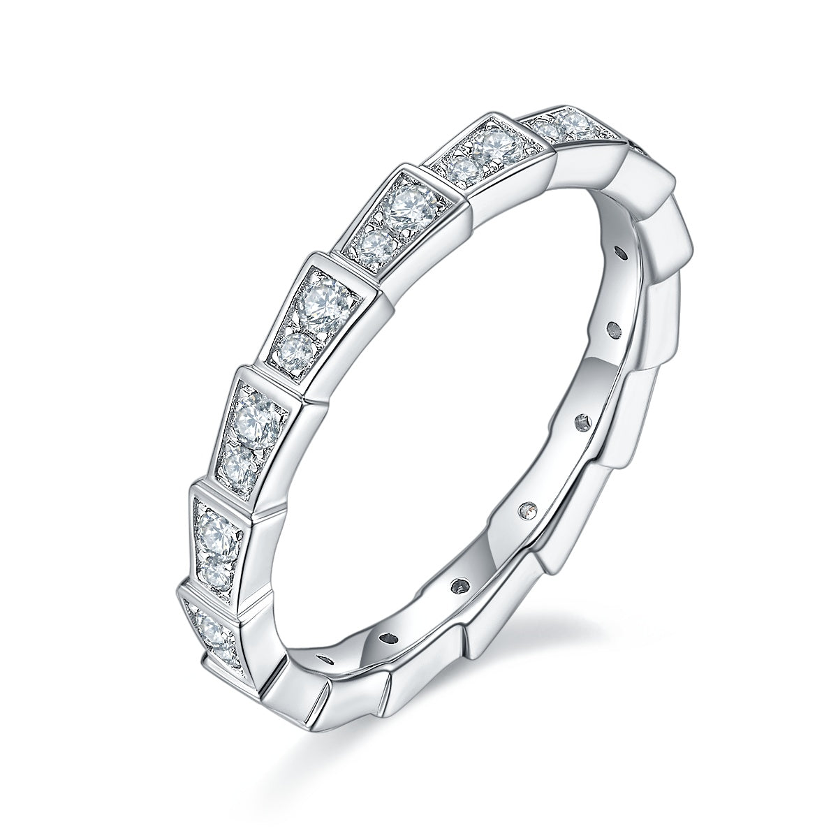 Segment Glow Moissanite Band Ring
