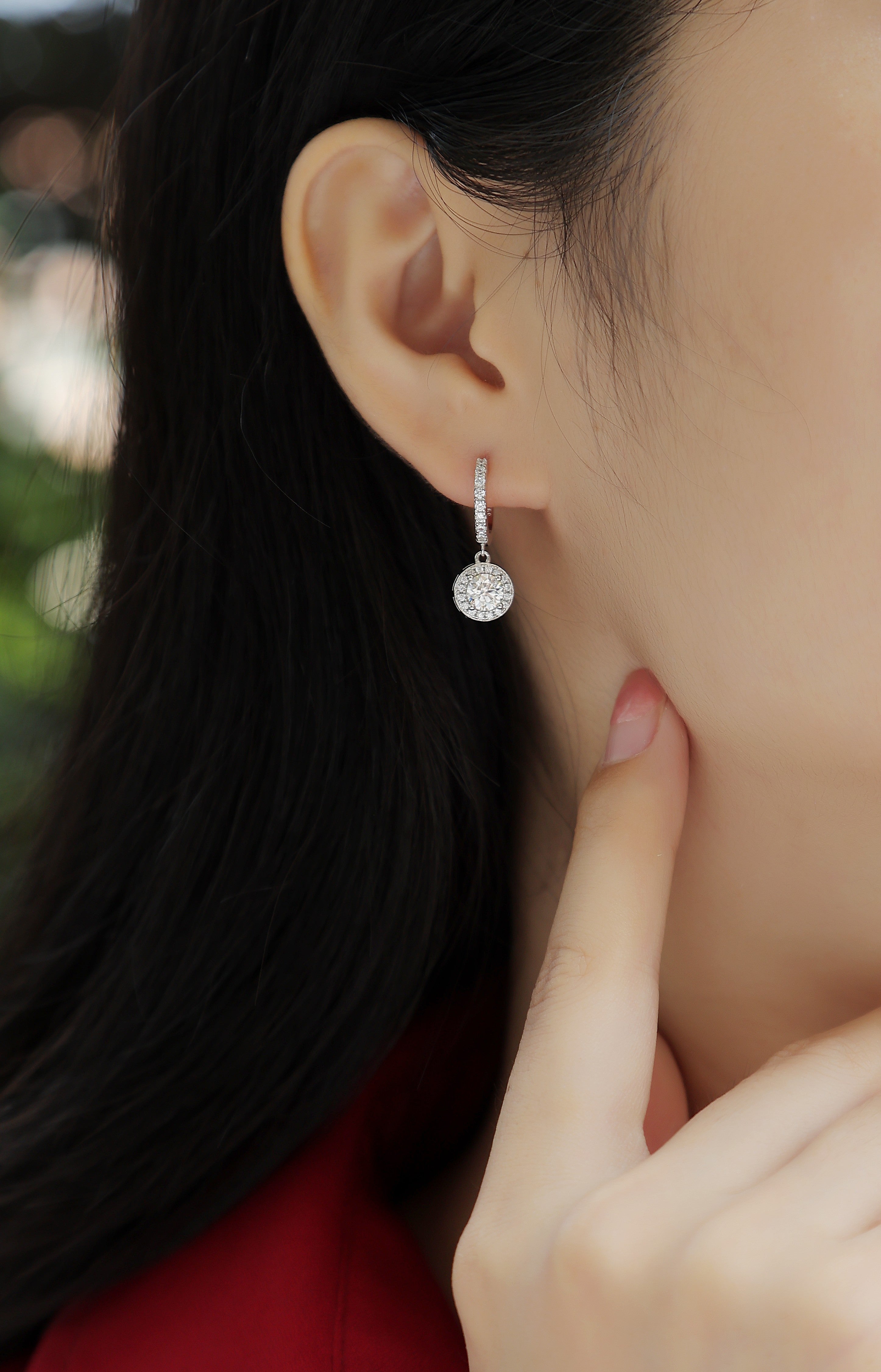 Radiant Halo Drop Earring