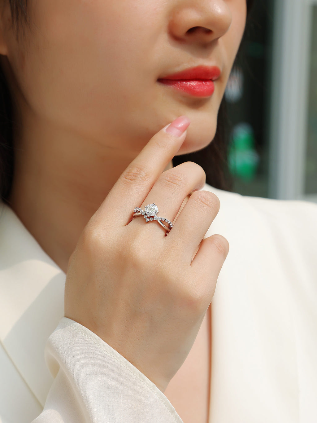 Crown of Love Moissanite Ring